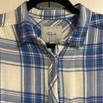 Rails  Women’s Sleeveless Plaid Button Down Blue & White Collared Dress, Size L Photo 3