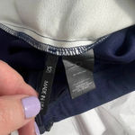 Reformation Side Stripe Flared Pants in Navy Blue White Size US XS Photo 8