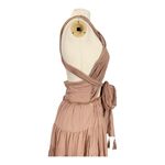 NEW Erika Pena Selma Sleeveless V neck Convertible Maxi Dress Size M/L Tan Photo 10