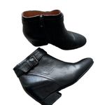 Gentle Souls  by Kenneth Cole - Birdie Black Ankle Wedge Leather Booties Sz 7.5 Photo 0