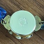 Vintage Western‎ Germany Blue Iridescent Plastic Faceted Necklace & Earring Set Photo 7