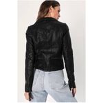 Lulus  Up On A Tuesday Black Vegan Leather Jacket Size S Photo 1