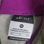 Nike Pro Dri Fit ‎ Purple Stripe Swoosh Full Zip Women’s Jacket Sz XL Gray Photo 2