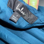 Lulus Incredible Love Navy Blue Satin Cowl Back V-Neck Midi Slip Dress Small Photo 6