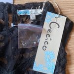 Cecico  Black Lace Sheer Sleeveless Top NEW S Photo 5