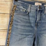 7 For All Mankind Jen ankle straight jeans animal print side trims Size 2 Photo 6