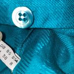 GENNY S.p.a linen button up short sleeve blouse turquoise Made in Italy size 8 Blue Photo 6