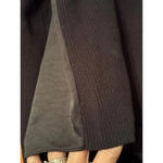 CAbi  Crosstie Pullover Ribbed Knit Top Long Sleeves Black 4288 Women Medium Photo 2