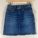 Madewell  Stretch Denim High-Waist Straight Mini Skirt in Hayson Wash Photo 3