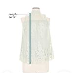 Boutique Western Elegant Lace Overlay Sleeveless Top - Mint Green - Medium Photo 3