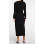 Anushka NANUSHKA Dana Black Cotton Tweed Knit Midi Dress Sweetheart Neck Size S Photo 6