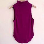 Free People HP🥳🥳 Mock Neck Sleeveless Top w/ Raw Hem Plum Purple NWT Photo 7