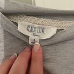 Peach Love California Grey Flowy Shirt Photo 4