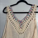 Source Unknown Boho Chic V-neck with crotchet and tassels Size XLarge Photo 1