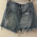 SheIn High Waist Distressed Embroidered Denim Shorts S Boho Festival Hippie Photo 3