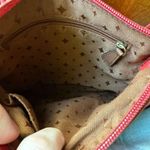 Fossil  Coral Orange 100% Cow Hide Leather Square Crossbody Zipper Top Purse Bag Photo 7