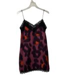 ZARA Y2K Lace Trim Slip Dress Small Spaghetti Strap Animal Print Cami Lined Photo 1
