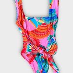 Farm Rio  Happy Toucans Tie Front One-Piece Swimsuit Size Small Photo 0