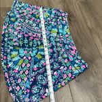 Lilly Pulitzer Luxletic Aila Skort Hydra Blue Dandy Lions Pink Skirt Size Large Photo 7