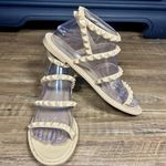 Steve Madden Tan Strappy Sandals W/Spike Embellishment Size 7 Womens Photo 1