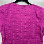 prAna  Button Front Short Sleeve Women's Pink Shirt Size Small Gauzy Photo 7