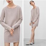 Aritzia Wilfred Campanule Ribbed Silk Cashmere Blend Sweater Dress Black NWOT XXS Photo 1