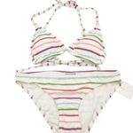 Kate Spade NWT Party Stripe Triangle Bikini Two Piece Swimsuit Size Medium NEW Photo 4
