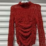 Free People Intimately  Day & Night Sheer Lace Bodysuit Top Women Small Red Thong Photo 5