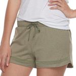 SO  Juniors Olive Green Inset Mesh Running Shorts Photo 0