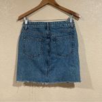 GRLFRND  Denim Natalie raw hemline high waist jean skirt 27/4 Photo 4