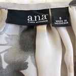 a.n.a . Boho Sheer Gypsy Earthy Floral Flowy Short Sleeve Top Sz S Photo 2