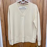 FOR THE REPUBLIC Long Sleeve Light Yellow Sweater US M Photo 0