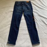 ZARA Trafaluc Size 2 Skinny Jeans Multicolor Boho Floral Embroidered Distressed Photo 4