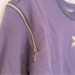 Adidas  Original Crew Wonder‎ Sweatshirt Women's Medium Purple Gold Zipper Casual Photo 6