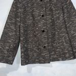 JM Collection Black & White Textured Button Front Blazer Business Classic 16P Photo 4