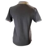 Psycho Bunny Pima Cotton Polo Shirt Skull Bunny Logo Black Gray Trim Small Photo 1