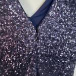 SPY Zone Exchange Navy Blue Sequin Embellished V Photo 8