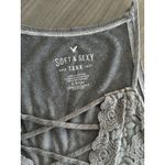 American Eagle American‎ Eagle Vintage Y2K Lace Trim Cami Tank Small Spaghetti Strap Milkmaid Photo 2