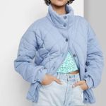 Wild Fable Quilted Button Front Jacket in Blue Photo 1