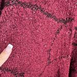 Simply Vera Wang Cardigan Women XL Red Maroon NWT Button Up Long Sleeve Sparkle Photo 6