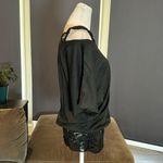 Women’s Black Top with Black Lacy Tank Underneath Batwing Sleeves Size M NEW Size M Photo 2