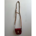 Vintage Ann Taylor purse Croc Embossed Leather Italy leather Small Crossbody Red Photo 1