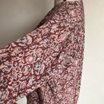 Faherty  Portia Blouse In Fiona Block Print Purple Blouse Size Small Photo 10