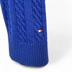 Tommy Hilfiger Vintage Y2k  Blue V Neck Cable Knit Long Sleeve Top Shirt Photo 6