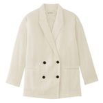 Everlane The Linen Double Breasted Blazer 8 Bone White Flax Relaxed Ethical NEW Photo 1
