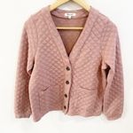 Madewell | (Re) Sourced Quilted Crop Cardigan Sweatshirt In Pink Size XS Photo 1