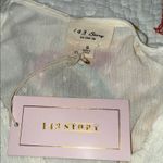 1.4.3. Story by Line Up  women’s small off white blouse v-neck ruched detail sheer Photo 3