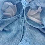 Talbots pants size 4 blue linen cropped wide Photo 5