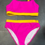 Pink and orange medium‎ 2 piece swim wear A Photo 0