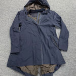 Lululemon Rain Hooded Full Zip Jacket Dark Navy Blue Size 4 Photo 0